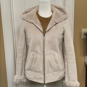 Jones New York Faux Suede fur lined jacket small